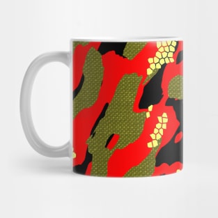 Camouflage - Red and Olive Mug